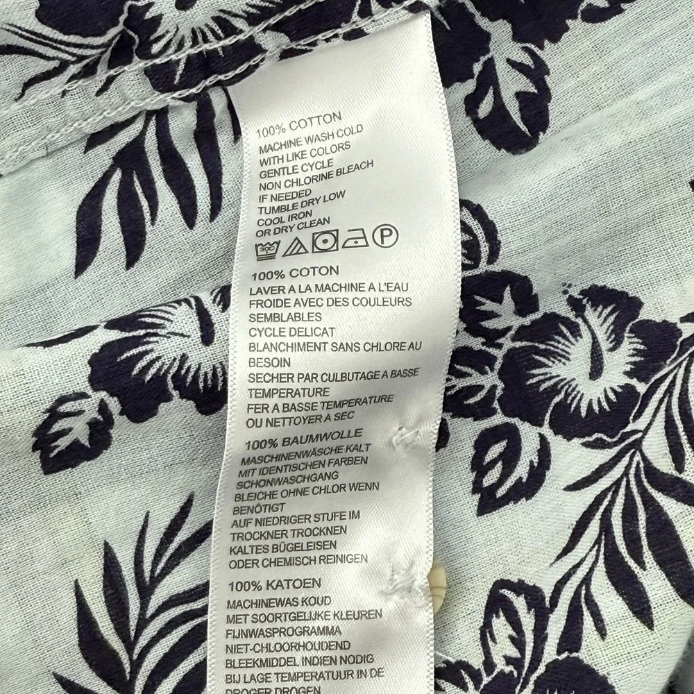 Tommy Bahama Mens XL Long Sleeve Plaid Inside Fabric Has Floral‎ Print Blue